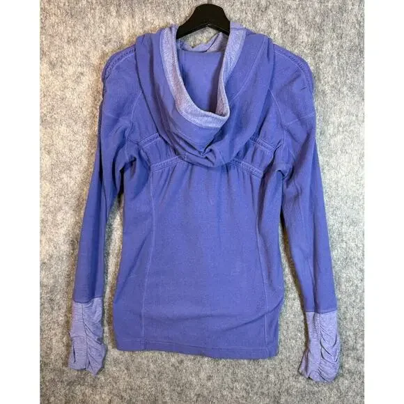 Lululemon Womens Apres Run Lightweight Persian Purple Pullover Hoodie - Size 8 - Picture 6 of 10
